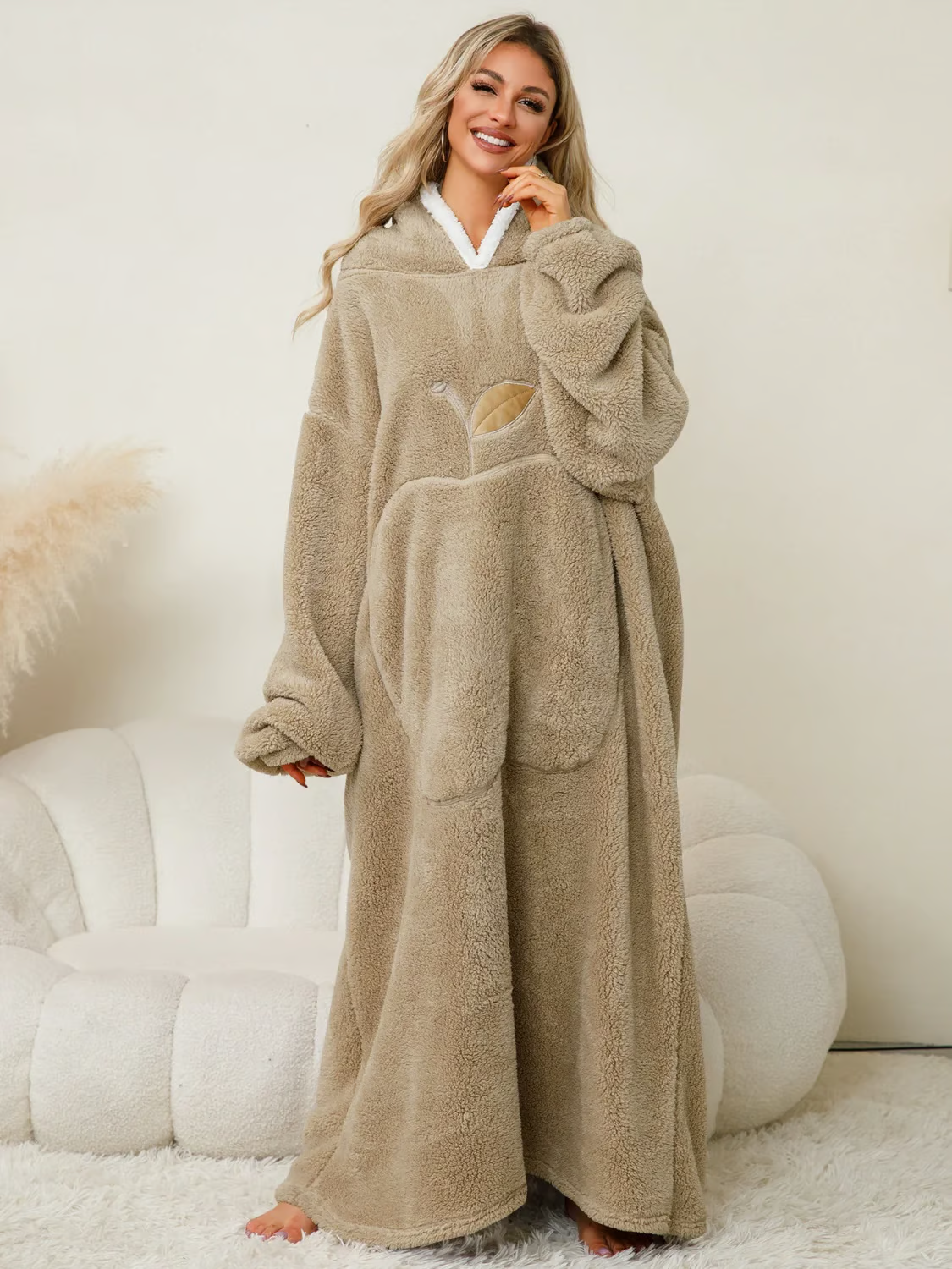 👗Pocketed Contrast Long Sleeve Hooded Lounge Dress(BUY 2 FREE SHIPPING)