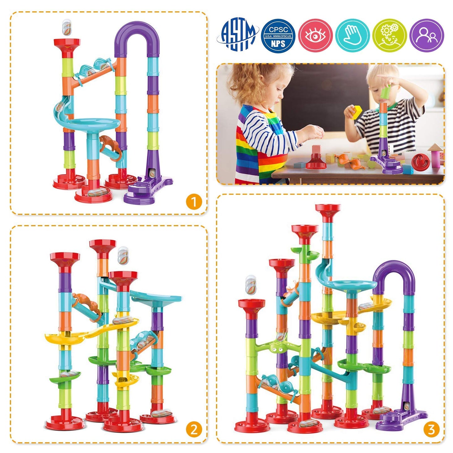 Track Rolling Balls Building Blocks Toys