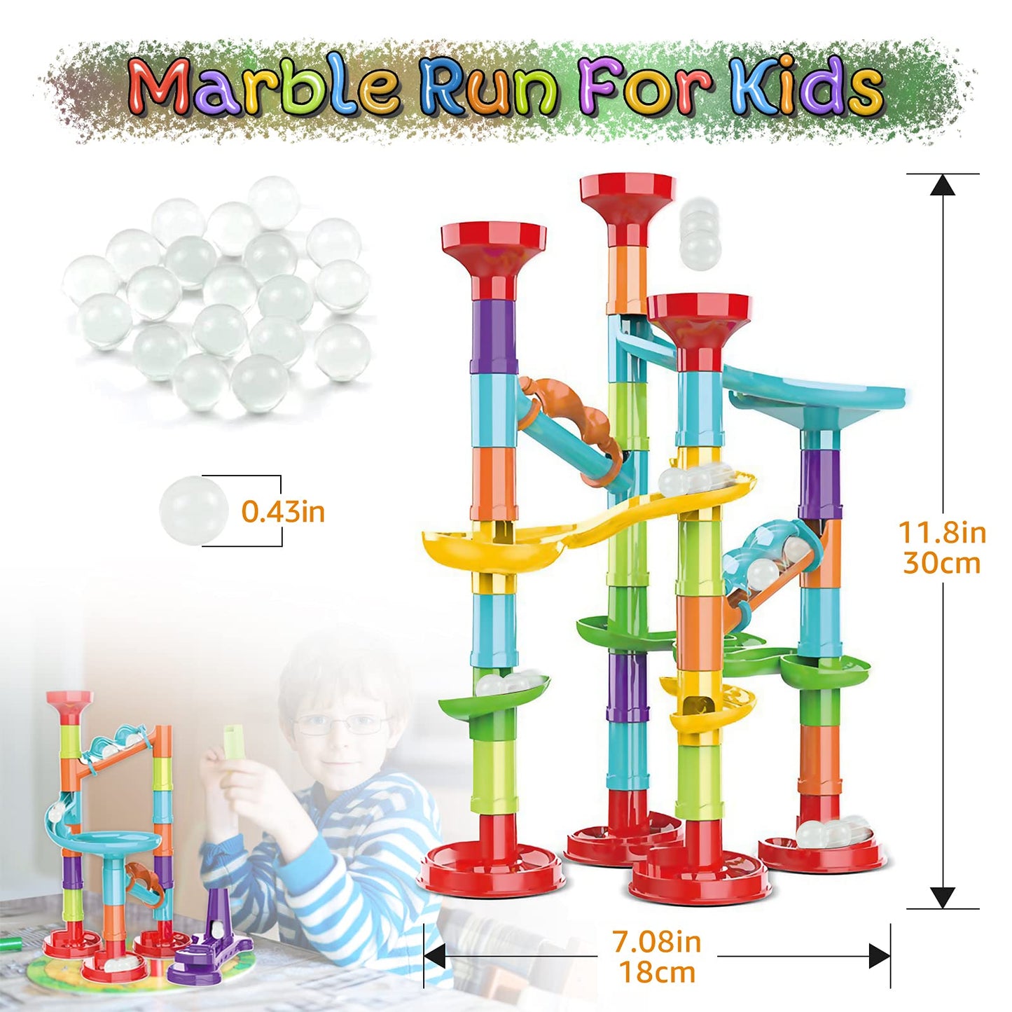 Track Rolling Balls Building Blocks Toys