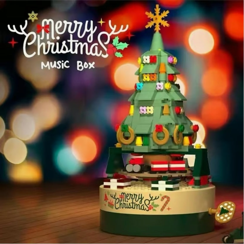 DIY Christmas Tree Brick Music Box