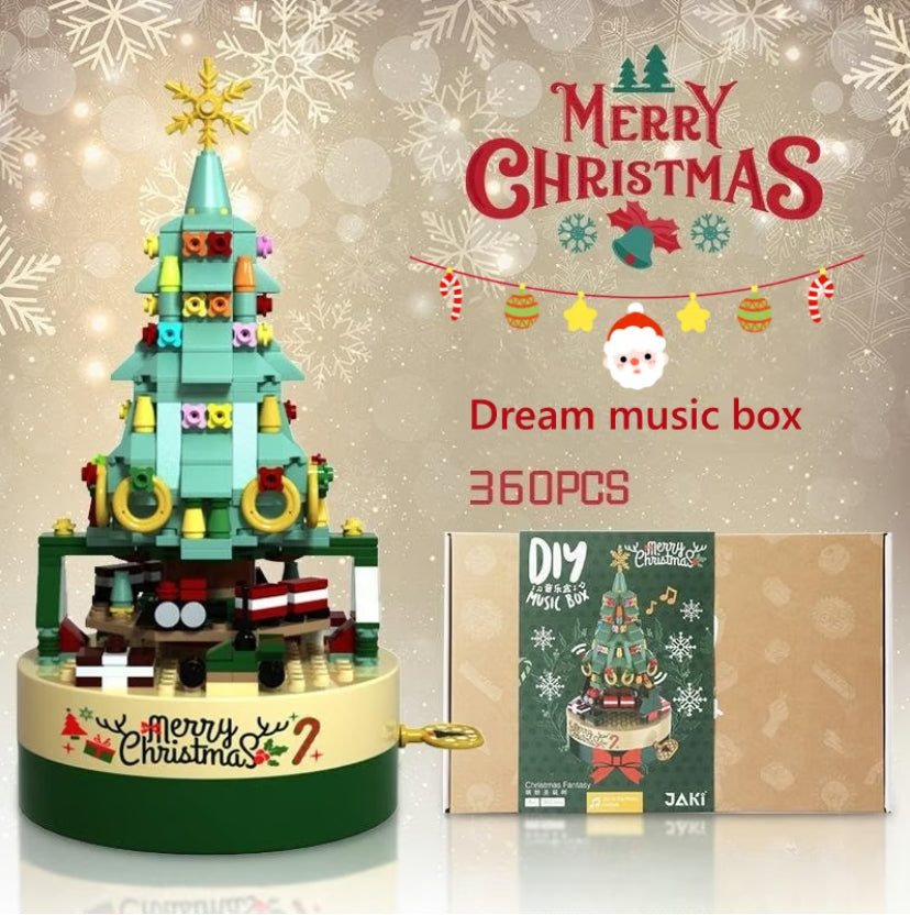 DIY Christmas Tree Brick Music Box