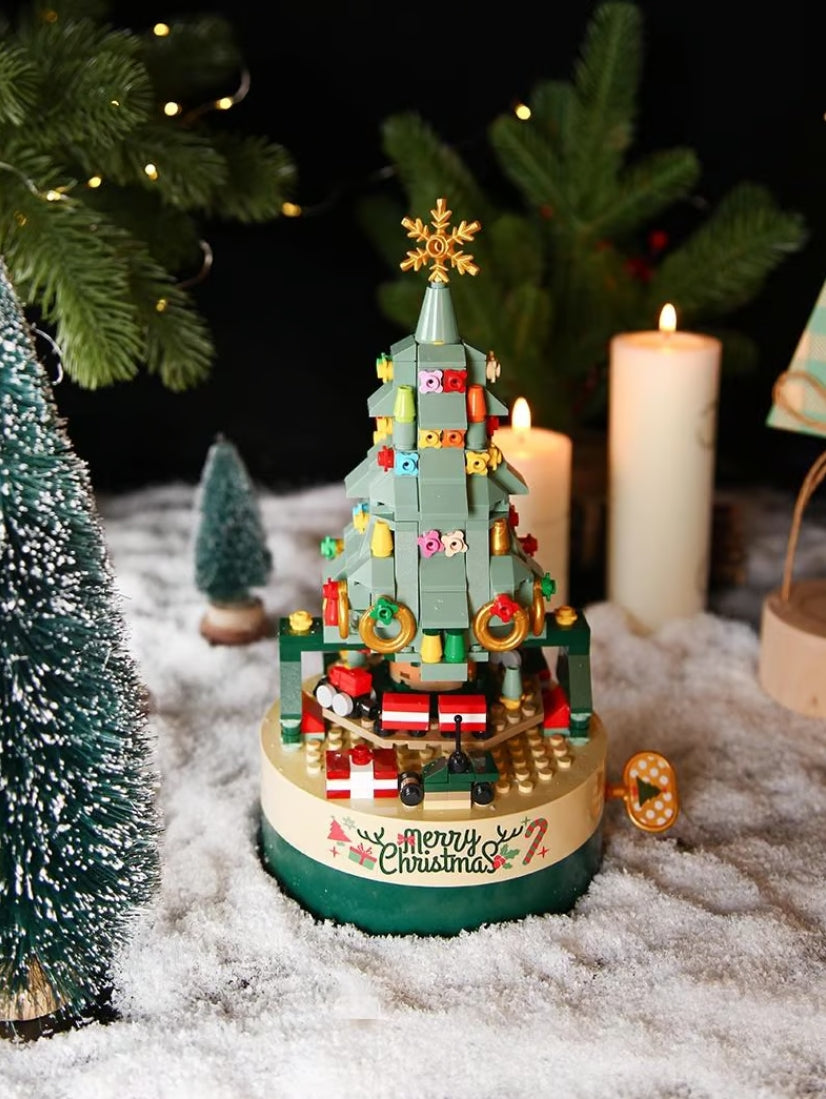 DIY Christmas Tree Brick Music Box