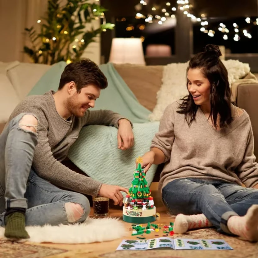 DIY Christmas Tree Brick Music Box