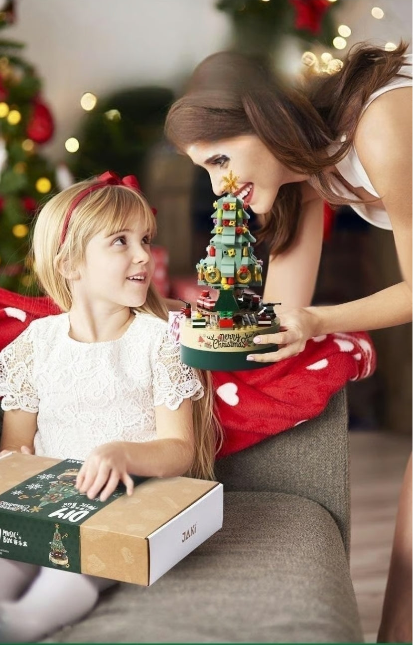 DIY Christmas Tree Brick Music Box