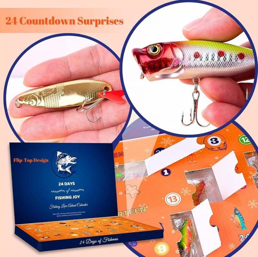 🎣 24 Days Christmas Countdown Fish Tackle Set