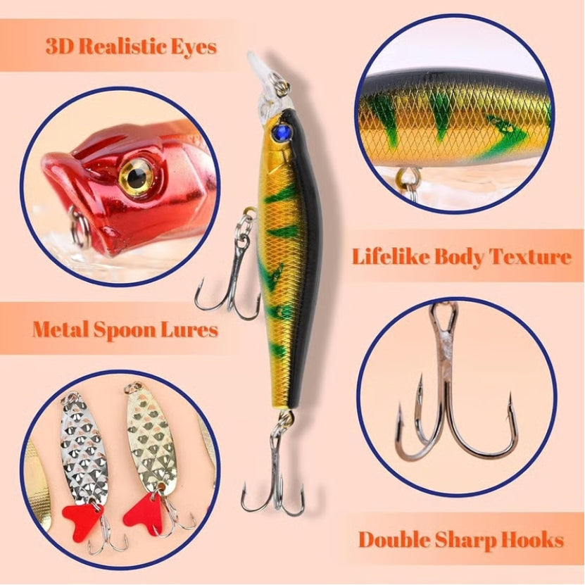 🎣 24 Days Christmas Countdown Fish Tackle Set