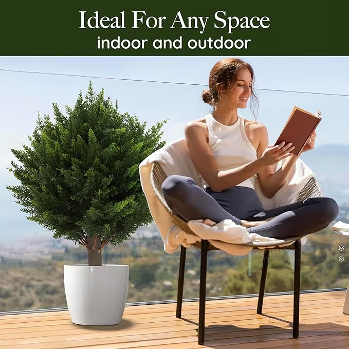 🌳LAST DAY 49% OFF - UV Resistant Artificial Cedar Topiary Ball Tree